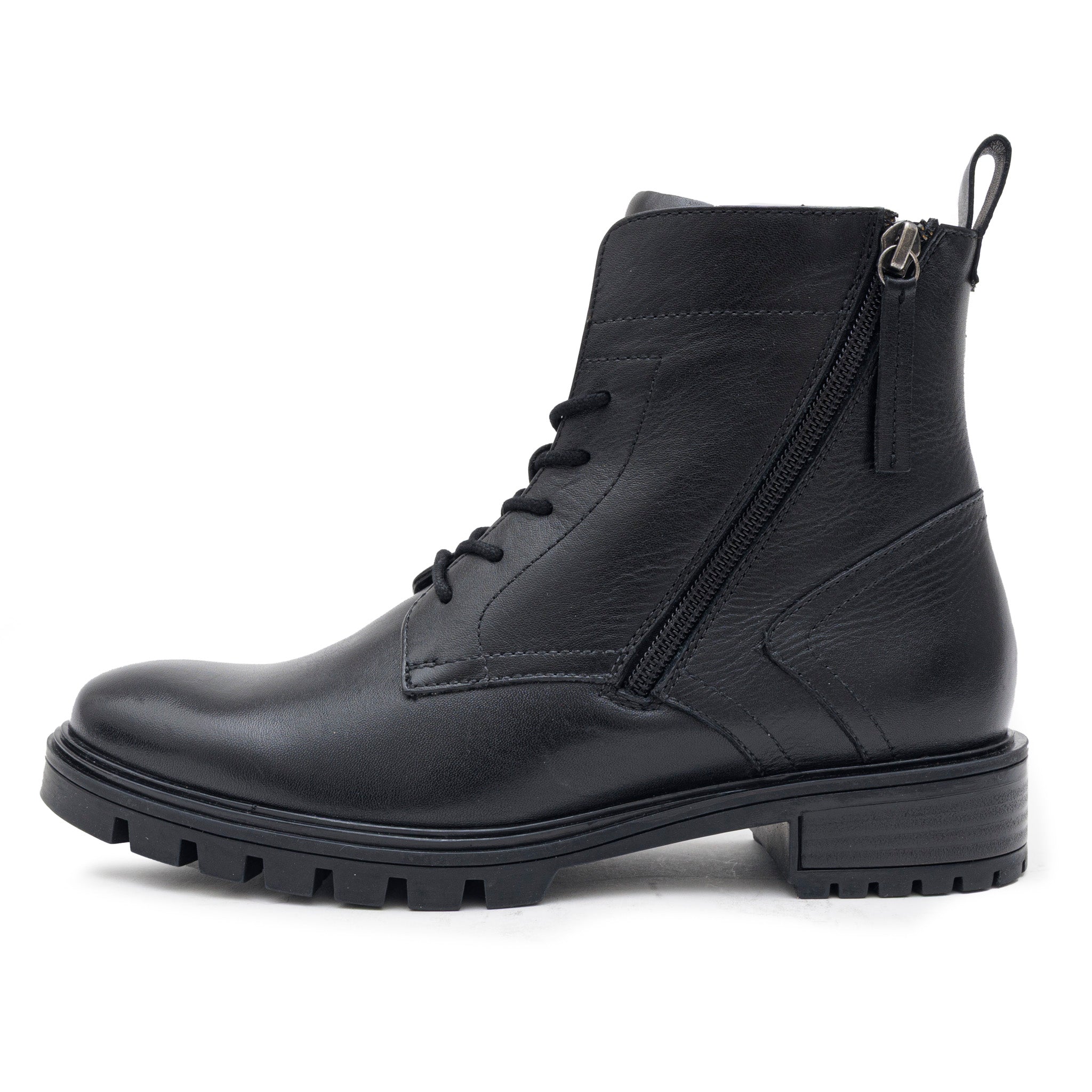 【未使用】TOD'S ジッパー付きレースアップブーツ　35.5 TODS レースアップブーツ | ブラック/ホワイト - lamadri vintage