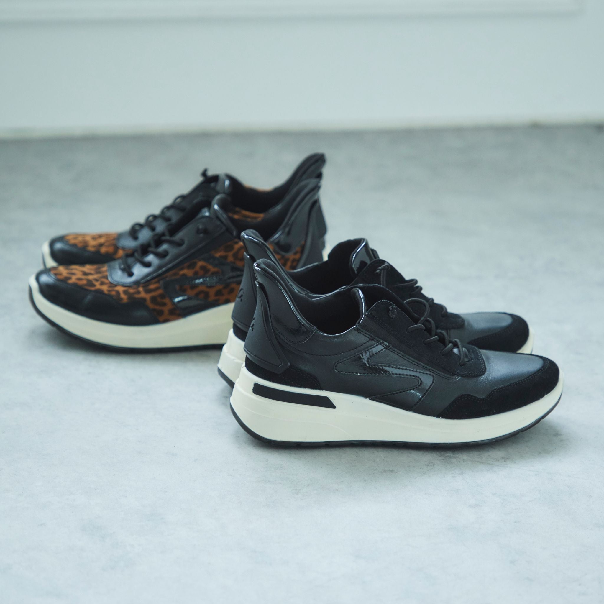 ara ブラックレザー スニーカー EU 39 ara shoesアラシューズジャパン公式